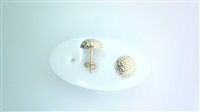 Ohrringe Sommer Dame LUREX in Gelbgold MEZZA PALLA LUREX MB - MEZZA PALLA LUREX MB
